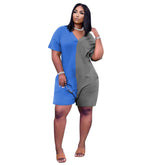 Casual Loose Contrast Color Romper